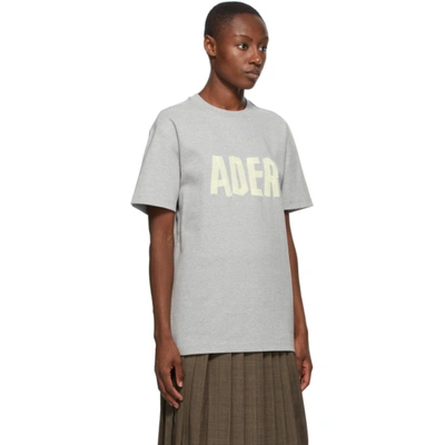Shop Ader Error Grey Logo Masking T-shirt In Gray