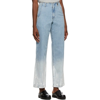 Shop Ader Error Blue Oversized Pelton Jeans In Light Blue