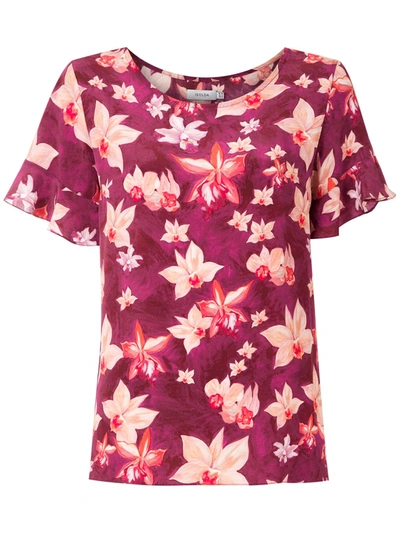 Isolda Anaí Silk Crepe Blouse In Purple