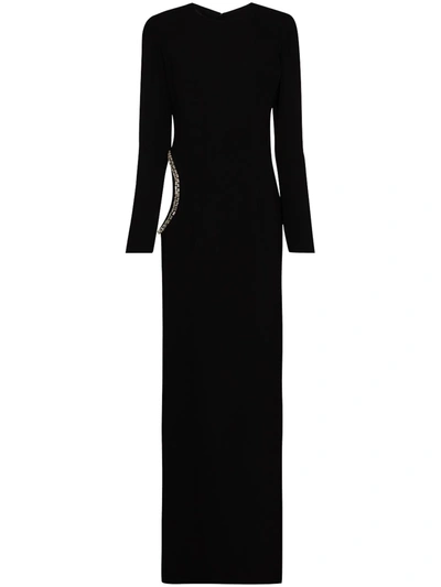 Shop Monot Cut-out Detail Gown In Black