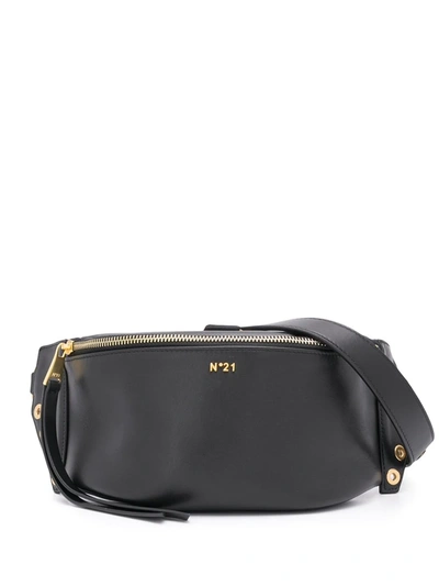 Shop N°21 Chunky Chain-embellished Belt Bag In Black