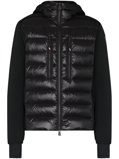 Shop Moncler Padded Hooded Down Jacket In Black