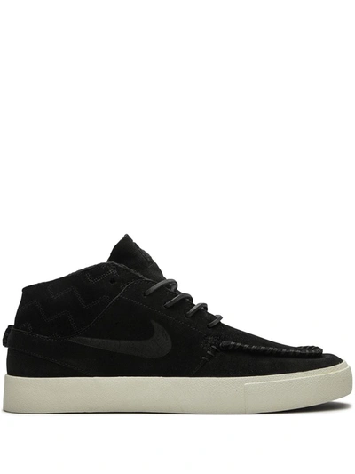 Shop Nike Stefan Janoski Mid Sneakers In Black