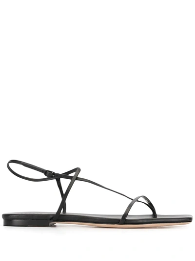 Shop Studio Amelia Strappy Design Sandals In Black