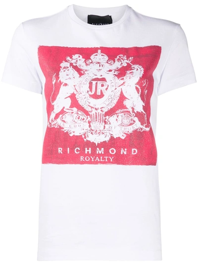 Shop John Richmond Logo Print T-shirt In White