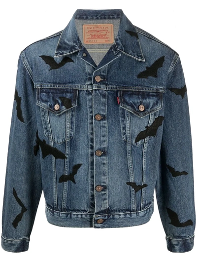 Shop Levi's Bat Vintage Denim Jacket In Blue