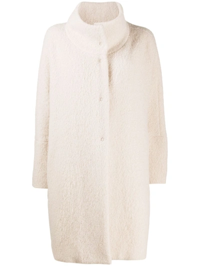 Shop Antonelli Textured Wool-mix Coat In Neutrals