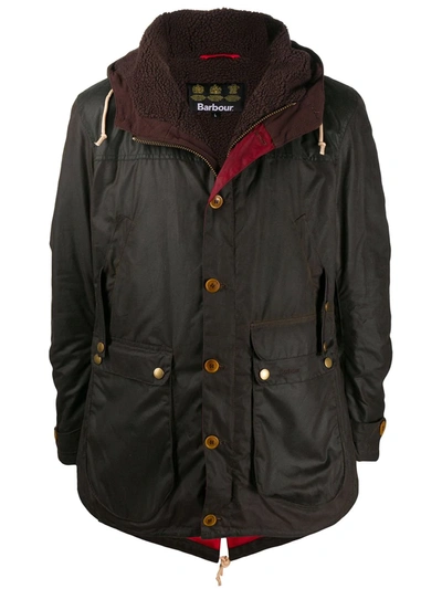 Shop Barbour Game Waxed Parka Jacket In Brown