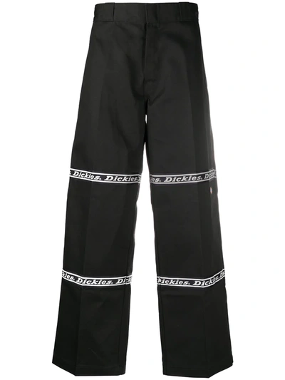 Shop Dickies Construct Logo Wide-leg Trousers In Black