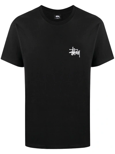 Shop Stussy Logo Print Short-sleeved T-shirt In Black
