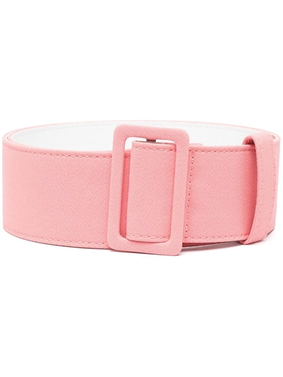 Shop Msgm Tonal Buckled Belt In Pink