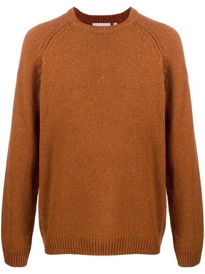 Shop Carhartt Fitted Knitted Jumper In Brown