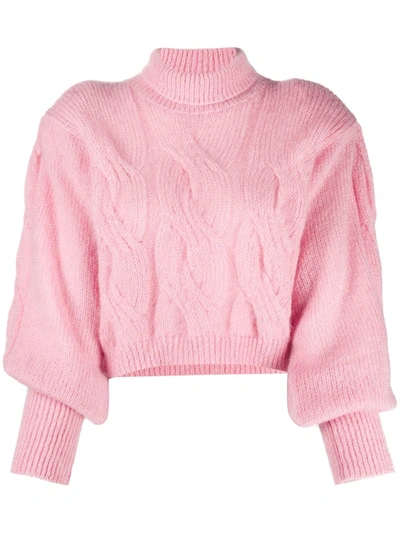 Greta Boldini Florida Juliet-sleeve Sweater In Pink
