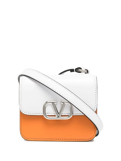 Shop Valentino Mini Vsling Crossbody Bag In Orange