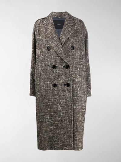 Shop Max Mara (vip) Mm Atelier Double-breasted Coat In Brown