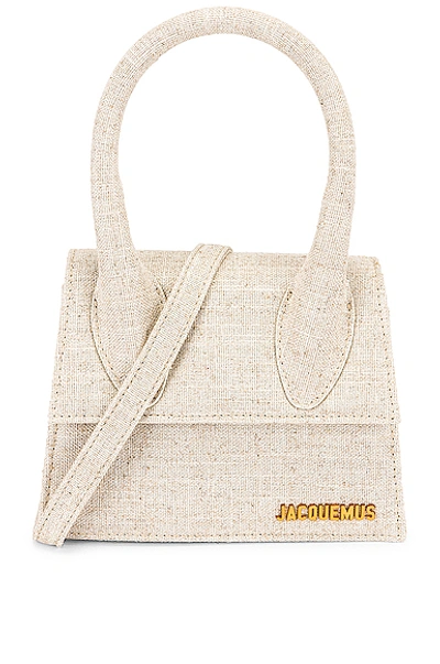 Shop Jacquemus Le Chiquito Moyen Bag In Beige