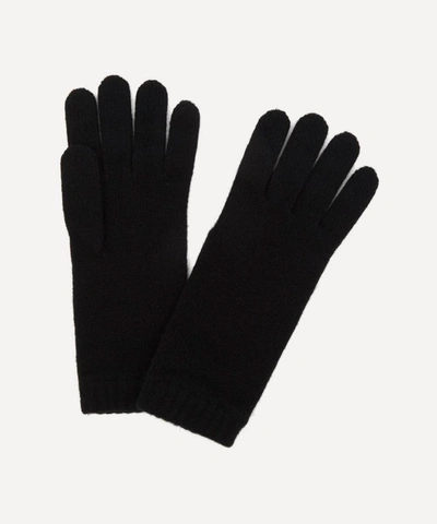 Shop Johnstons Of Elgin Cashmere Gloves In Black