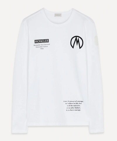 Shop Moncler Maglia Logo T-shirt In White