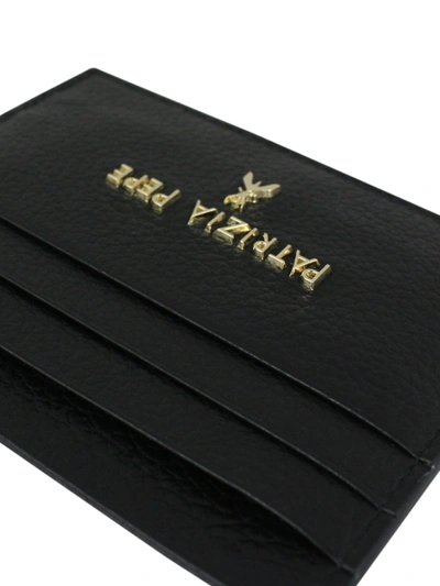 Shop Patrizia Pepe Women's Black Leather Card Holder