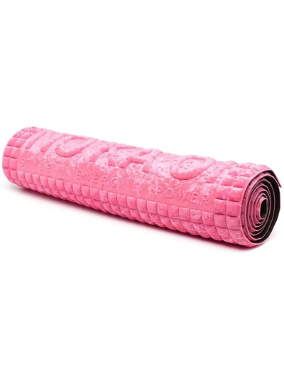 Shop No Ka'oi Embossed Logo Yoga Mat In Pink