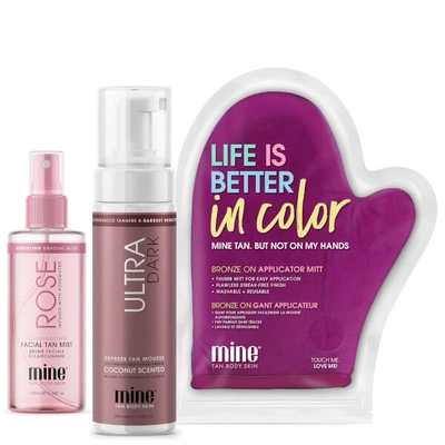 Shop Minetan Get Glowing Face And Body Tanning Trio