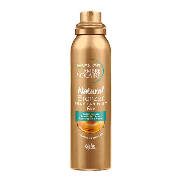 Garnier Ambre Solaire Natural Bronzer Quick Drying Light Self Tan Face Mist  75ml | ModeSens
