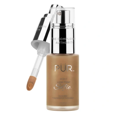 Shop Pür 4-in-1 Love Your Selfie Longwear Foundation And Concealer 30ml (various Shades) - Dg3/caramel