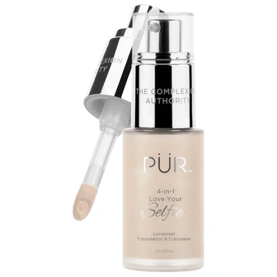 Shop Pür 4-in-1 Love Your Selfie Longwear Foundation And Concealer 30ml (various Shades) - Lln6/light Nude