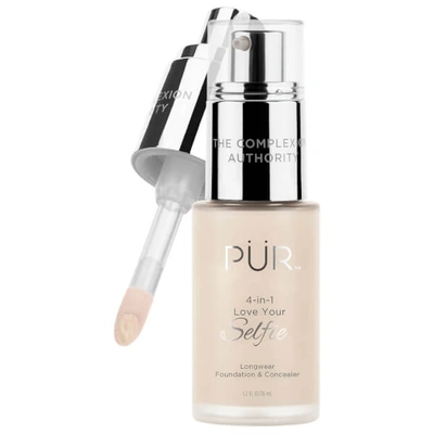 Shop Pür 4-in-1 Love Your Selfie Longwear Foundation And Concealer 30ml (various Shades) - Lp4/vanilla