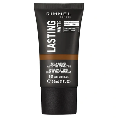 Rimmel London Lasting Matte Foundation 30ml (various Shades) - 601 Soft Chocolate