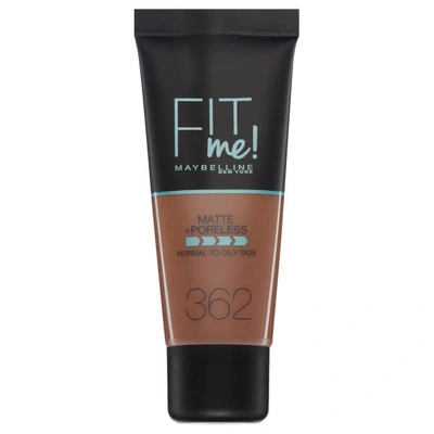 Shop Maybelline Fit Me! Matte And Poreless Foundation 30ml (various Shades) - 362 Deep Golden