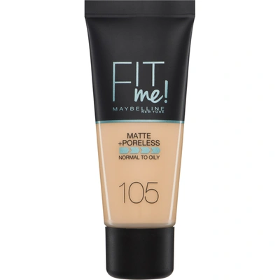 Shop Maybelline Fit Me! Matte And Poreless Foundation 30ml (various Shades) - 105 Natural Ivory