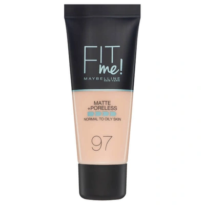 Maybelline Fit Me! Matte And Poreless Foundation 30ml (various Shades) - 097 Natural Porcelain In 097 Natural Porcelain