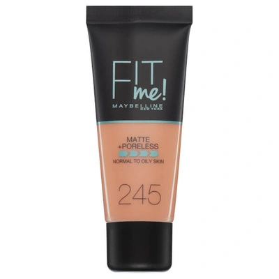 Shop Maybelline Fit Me! Matte And Poreless Foundation 30ml (various Shades) - 245 Classic Beige