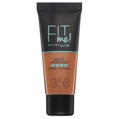 Shop Maybelline Fit Me! Matte And Poreless Foundation 30ml (various Shades) - 356 Warm Coconut
