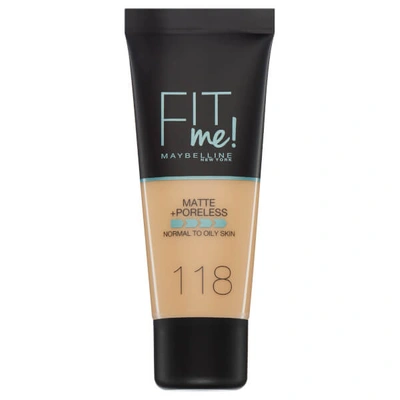 Maybelline Fit Me! Matte And Poreless Foundation 30ml (various Shades) - 118 Light Beige In 118 Light Beige