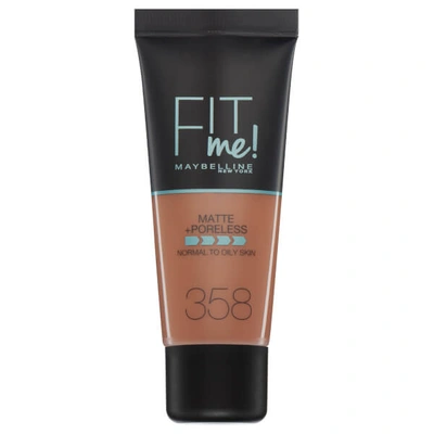 Shop Maybelline Fit Me! Matte And Poreless Foundation 30ml (various Shades) - 358 Latte