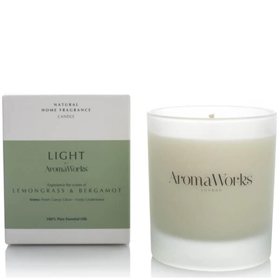 Shop Aromaworks Light Range Candle - Lemongrass And Bergamot 30cl