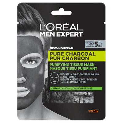 Shop Loréal Paris Men Expert Pure Charcoal Purifying Tissue Mask 30g