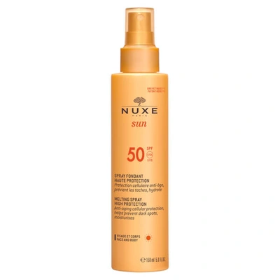 Nuxe Sun Face And Body Melting Spray High Protection Spf50 In Transparent