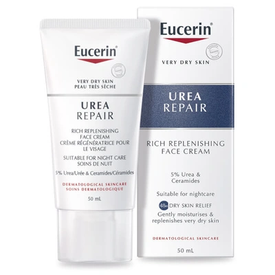Shop Eucerin Urearepair Rich Replenishing Face Cream With 5% Urea 50ml