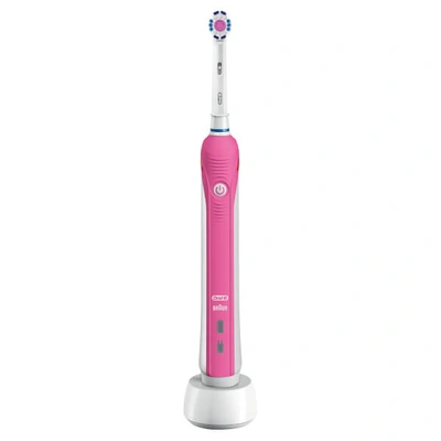 Shop Oral B Oral-b Pro 2 3d White Power Handle Electric Toothbrush - Pink