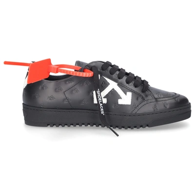 Shop Off-white Low-top Sneakers Monogram Arrow Calfskin Logo Black