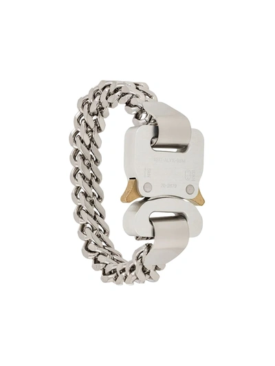 Shop Alyx Swoosh Hero Bracelet In Silver
