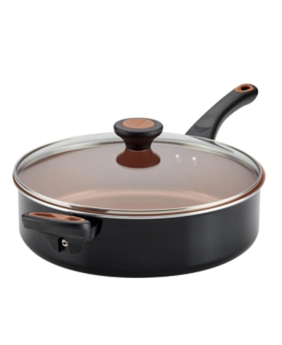 Shop Farberware Glide Copper Ceramic 4 Qt. Covered Saute In Black