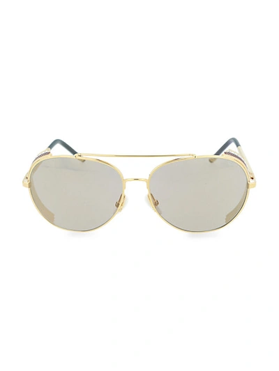 Shop Boucheron Women's 59mm Aviator Sunglasses In Gold
