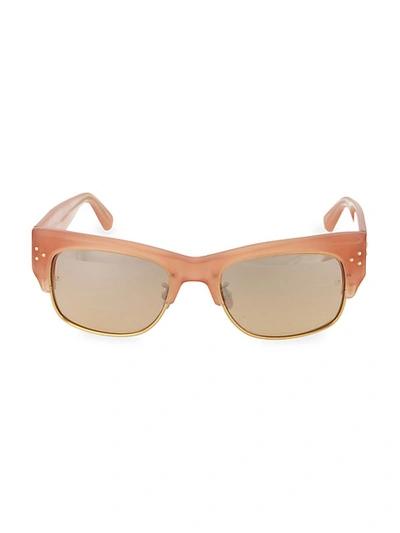 Shop Linda Farrow 51mm Square Sunglasses In Nectarine