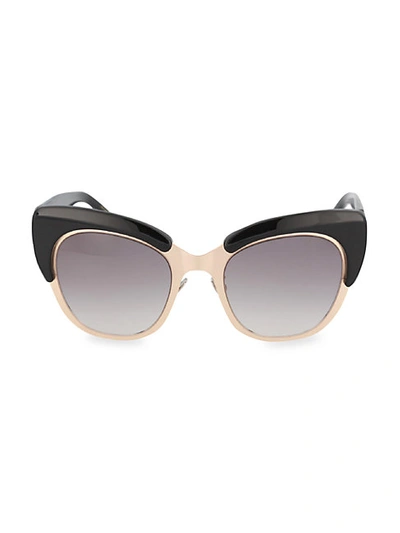 Shop Pomellato 49mm Cat Eye Novelty Sunglasses In Black Grey