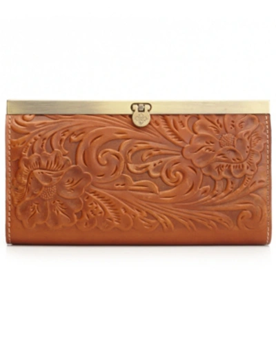 Shop Patricia Nash Cauchy Tooled Leather Wallet In Florence/gold