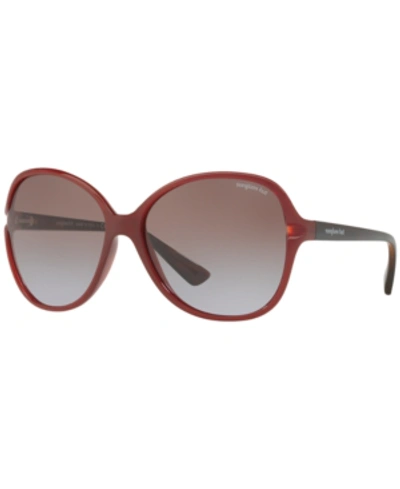 Shop Sunglass Hut Collection Sunglasses, Hu2001 60 In Red/brown Gradient